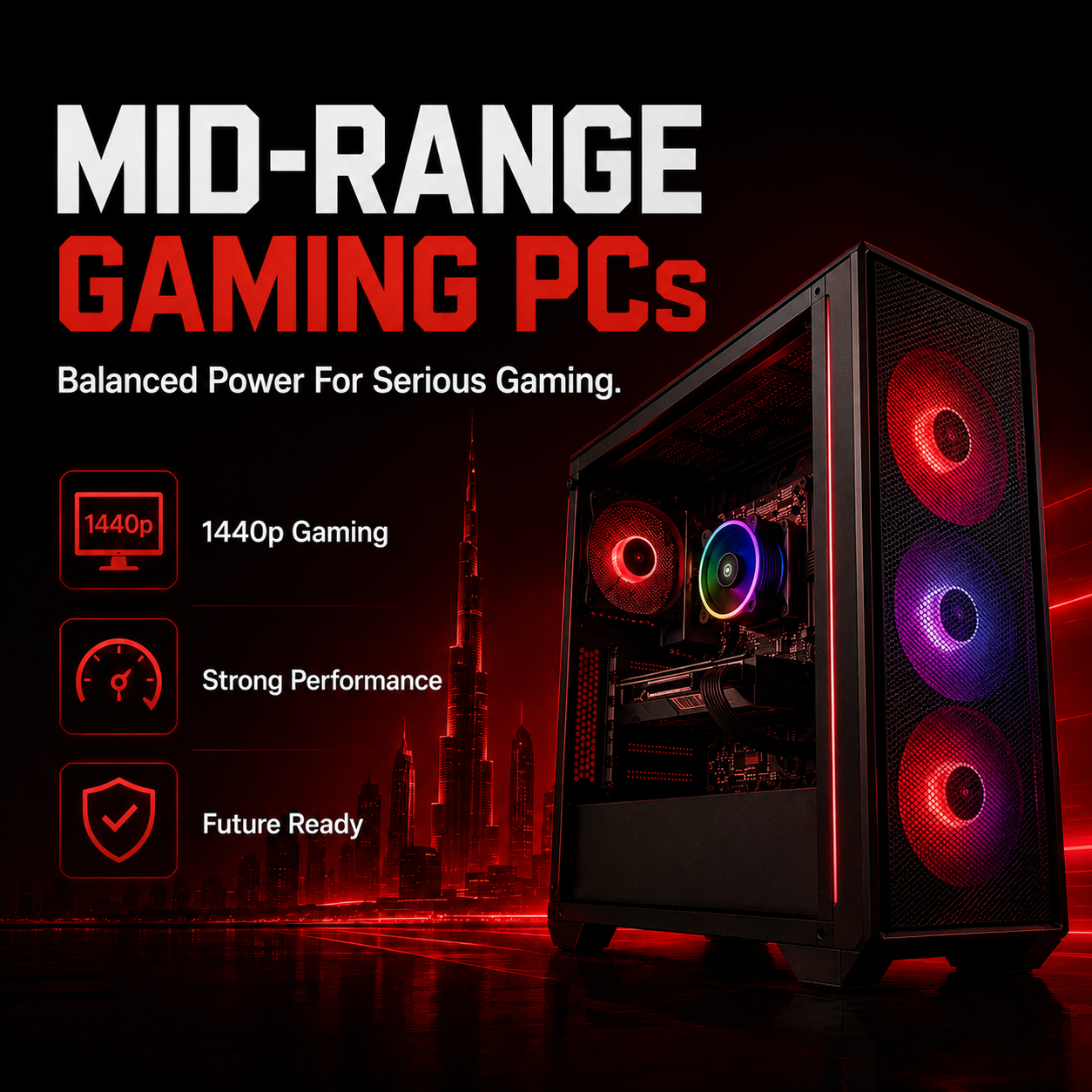 MID RANGE GAMING PC IN DUBAI 
