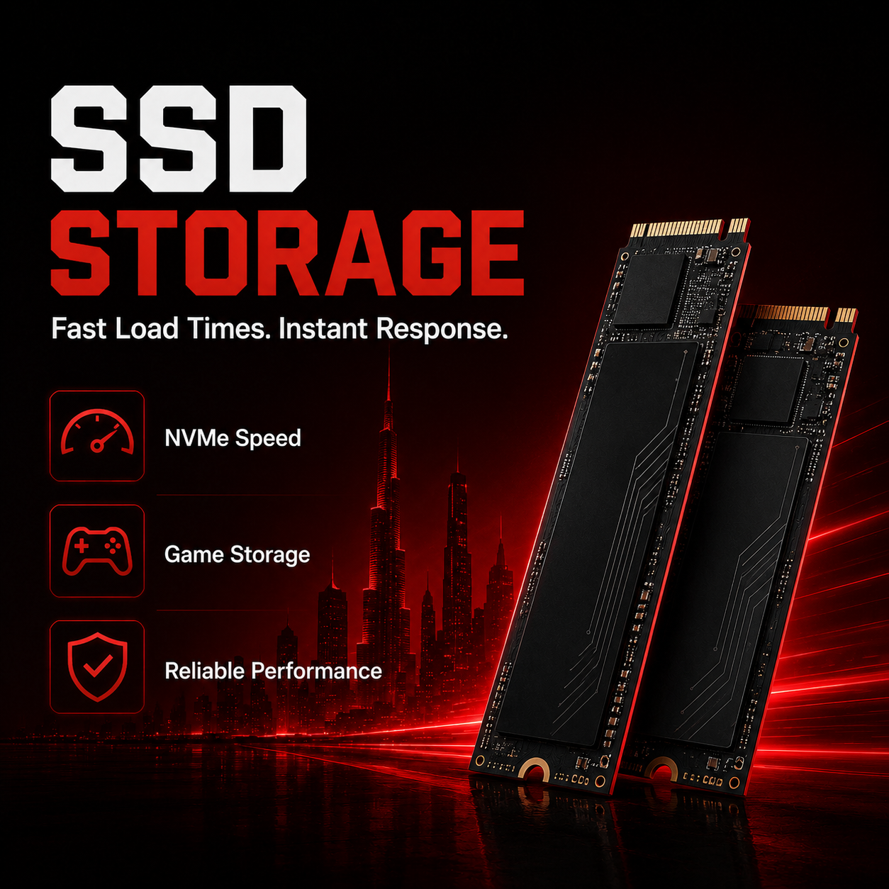 SSD STORAGE FOR GAMING PC 