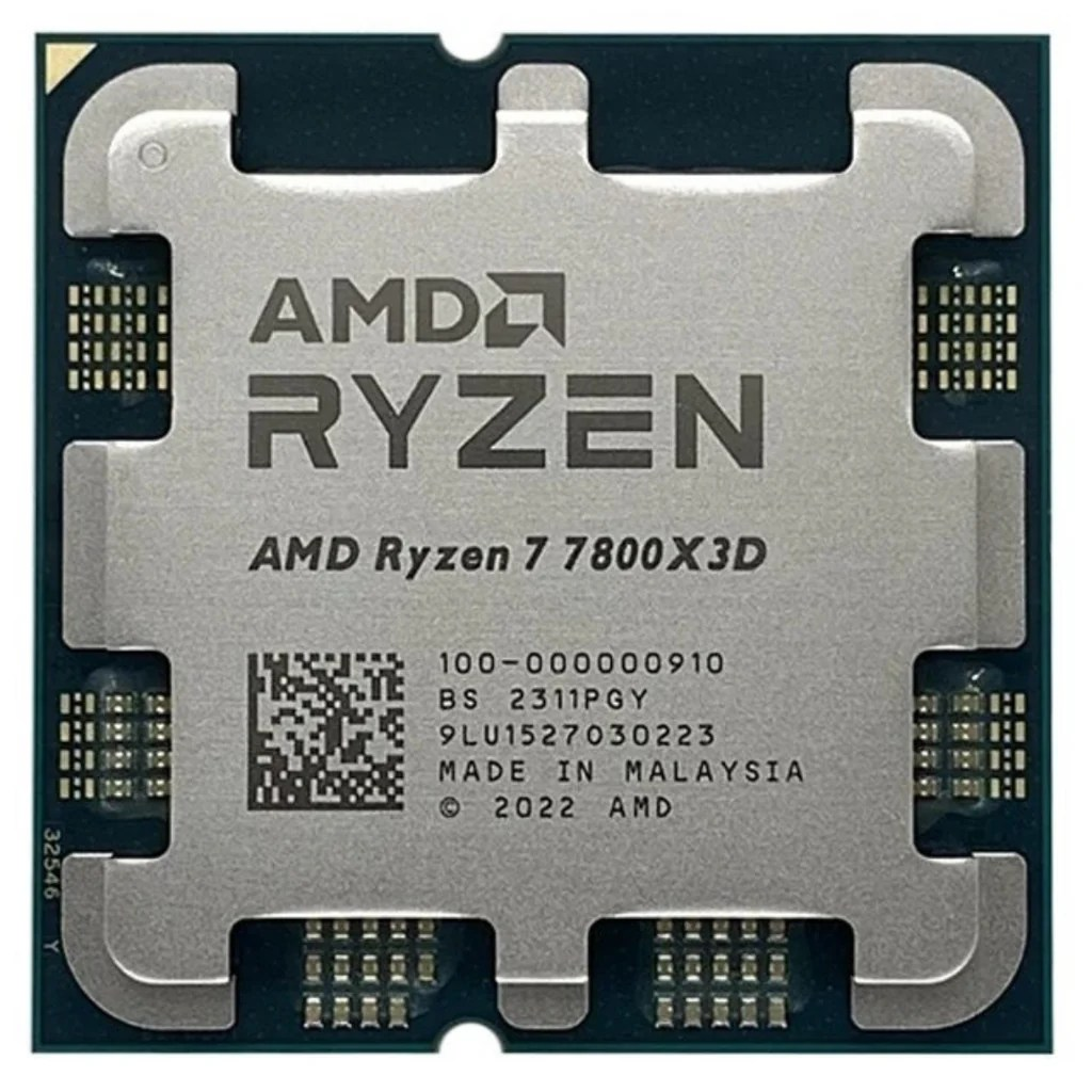 AMD Ryzen 7 7800X3D Tray AM5 processor front view for gaming PC builds in Dubai