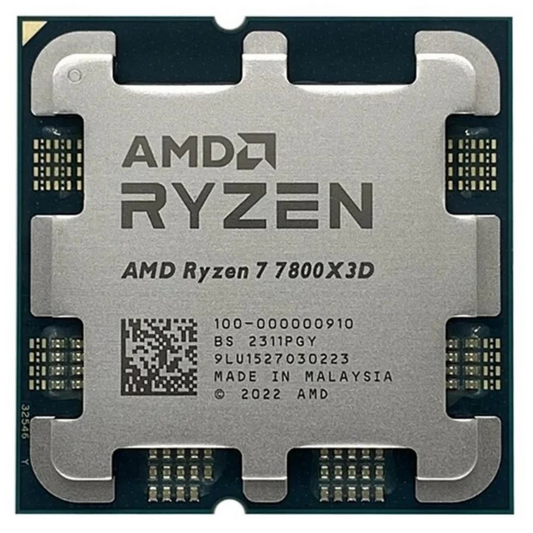 AMD Ryzen 7 7800X3D Tray AM5 processor front view for gaming PC builds in Dubai
