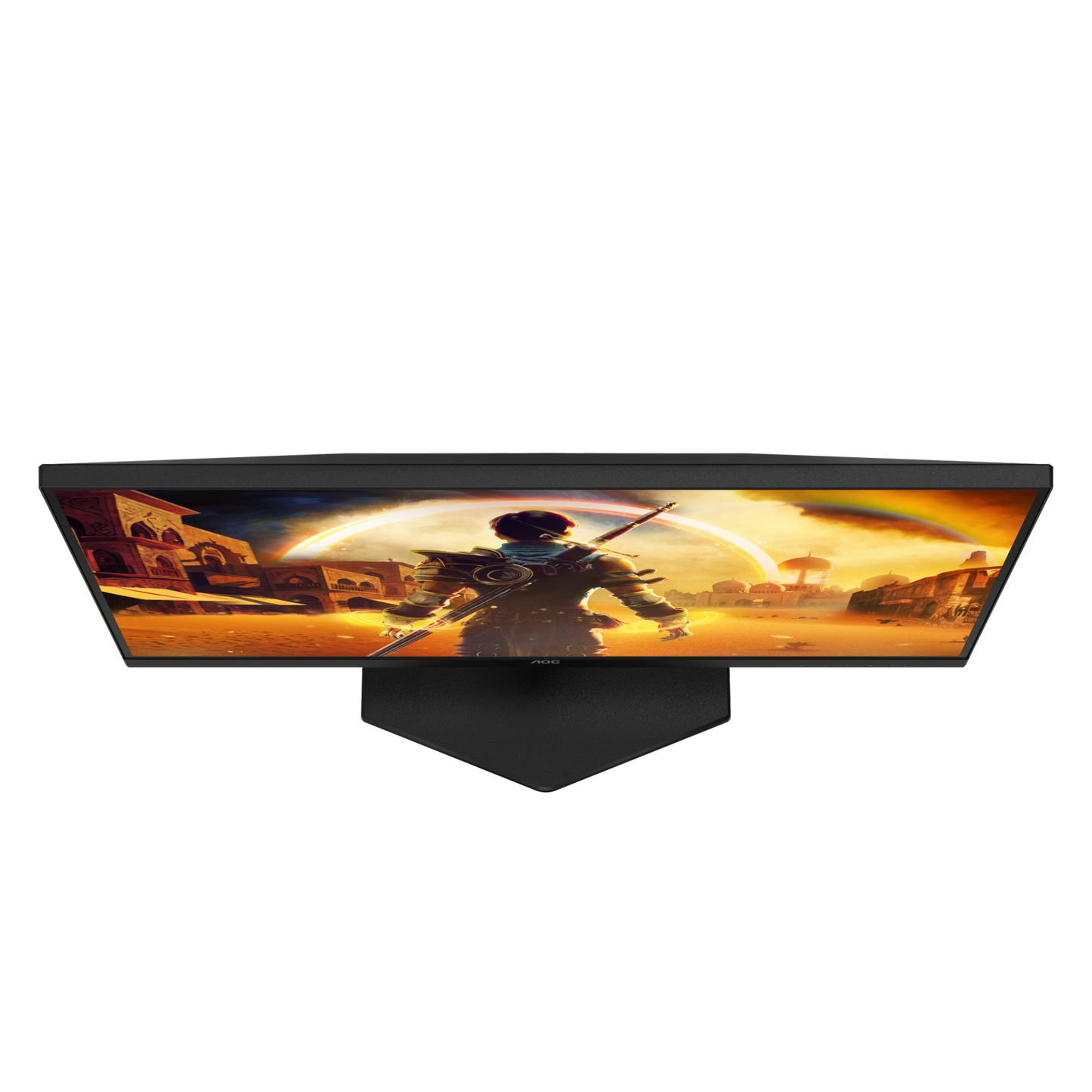 AOC Q27G42ZE 27-inch QHD gaming monitor with black and red stand design