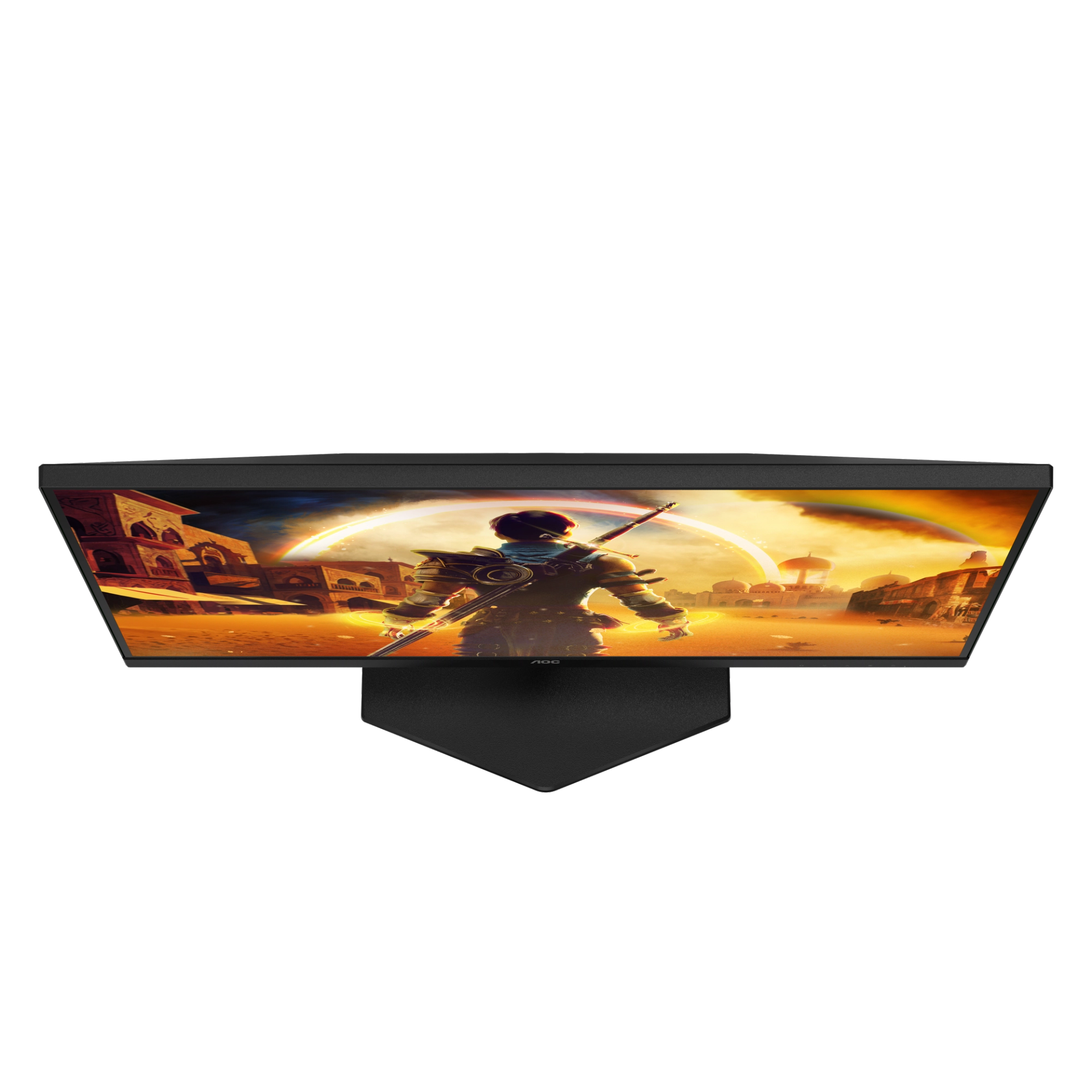 AOC Q27G42ZE 27-inch QHD gaming monitor with black and red stand design