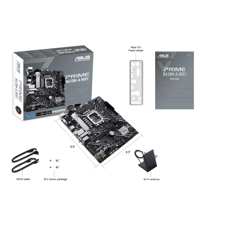 ASUS Prime H610M-A WiFi DDR5 ARGB motherboard retail box