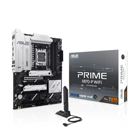 ASUS Prime X870-P WiFi AM5 DDR5 motherboard front view for AMD Ryzen PC builds in Dubai