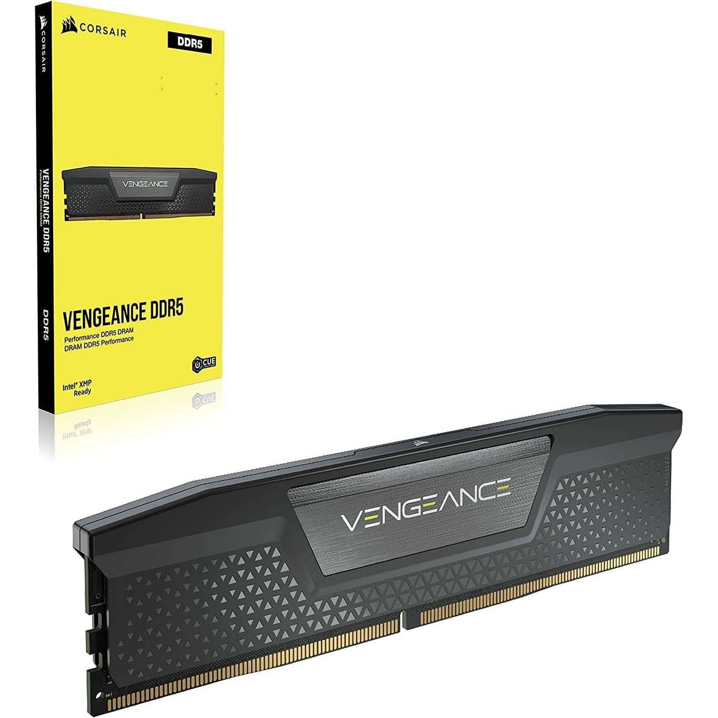 Corsair Vengeance DDR5 6000MHz 32GB black RAM front view for gaming PC builds in Dubai