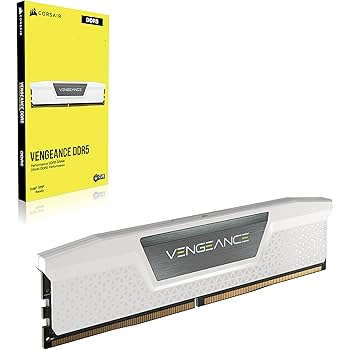 Corsair Vengeance DDR5 6000MHz 32GB white RAM front view for gaming PC builds in Dubai