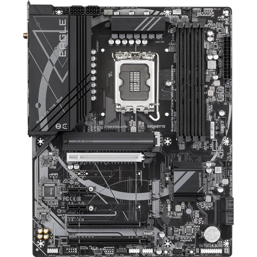 GIGABYTE Z790 EAGLE AX DDR5 motherboard angled product view