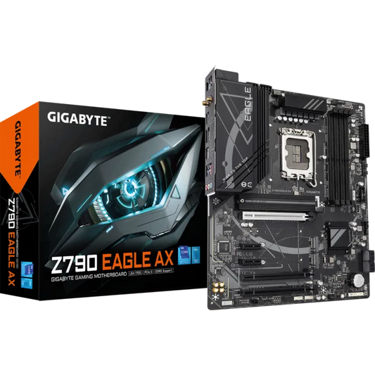 GIGABYTE Z790 EAGLE AX DDR5 motherboard front view for Intel gaming PC builds in Dubai