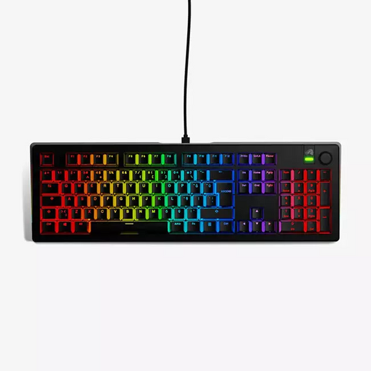 Glorious GMMK 3 100% Arabic black wired mechanical gaming keyboard front view for gaming setups in Dubai
