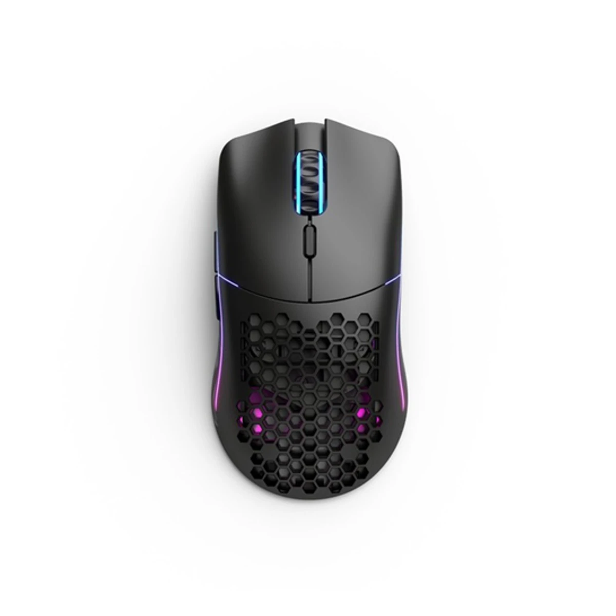 Glorious Model O Minus RGB honeycomb gaming mouse in matte black