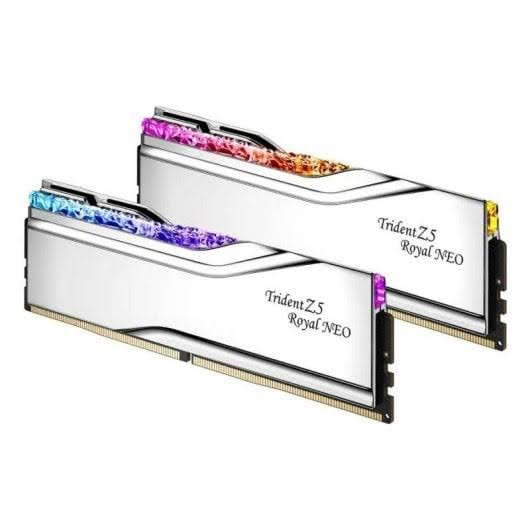 G.SKILL Trident Z5 Neo RGB DDR5 8000MHz 32GB white desktop RAM angled product view
