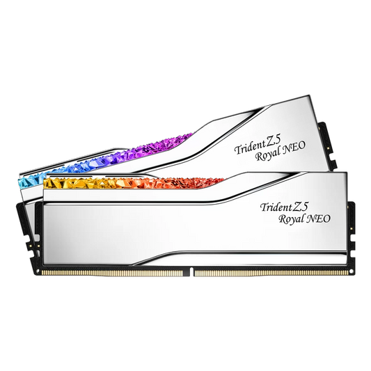 G.SKILL Trident Z5 Neo RGB DDR5 8000MHz 32GB white RAM front view for gaming PC builds in Dubai