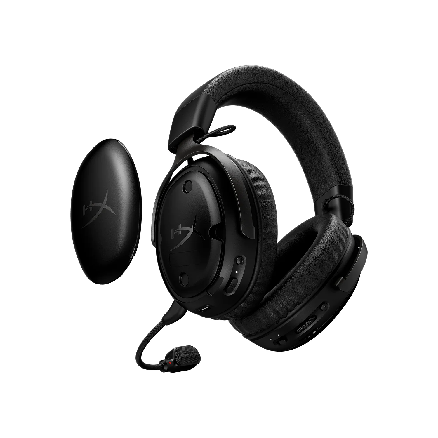HyperX Cloud III S Wireless Gaming Headset Black angled product view
