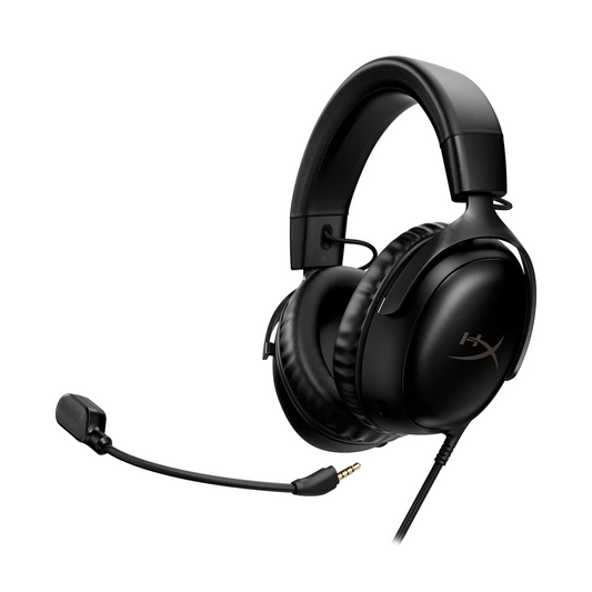 HyperX Cloud III Wired Gaming Headset Black front view for gaming setups in Dubai