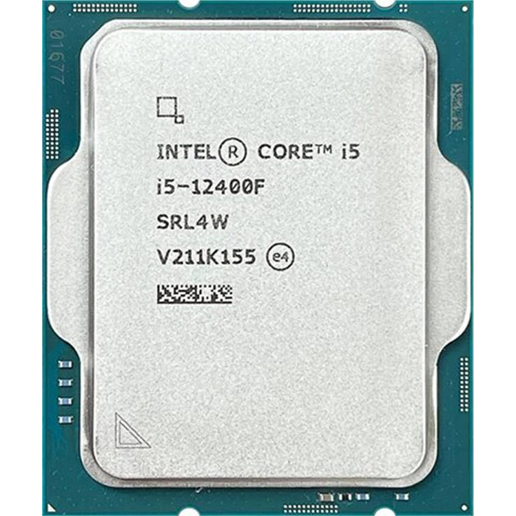 Intel Core i5-12400F LGA 1700 processor chip for budget gaming PC builds