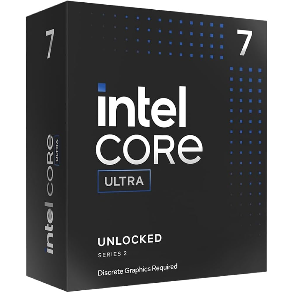 Intel Core Ultra 7 265KF LGA 1851 processor front view for gaming PC builds in Dubai
