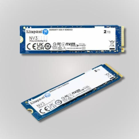 Kingston NV3 2TB PCIe 4.0 NVMe M.2 2280 SSD angled product view