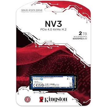 Kingston NV3 2TB PCIe 4.0 NVMe M.2 SSD front view for gaming PC builds in Dubai