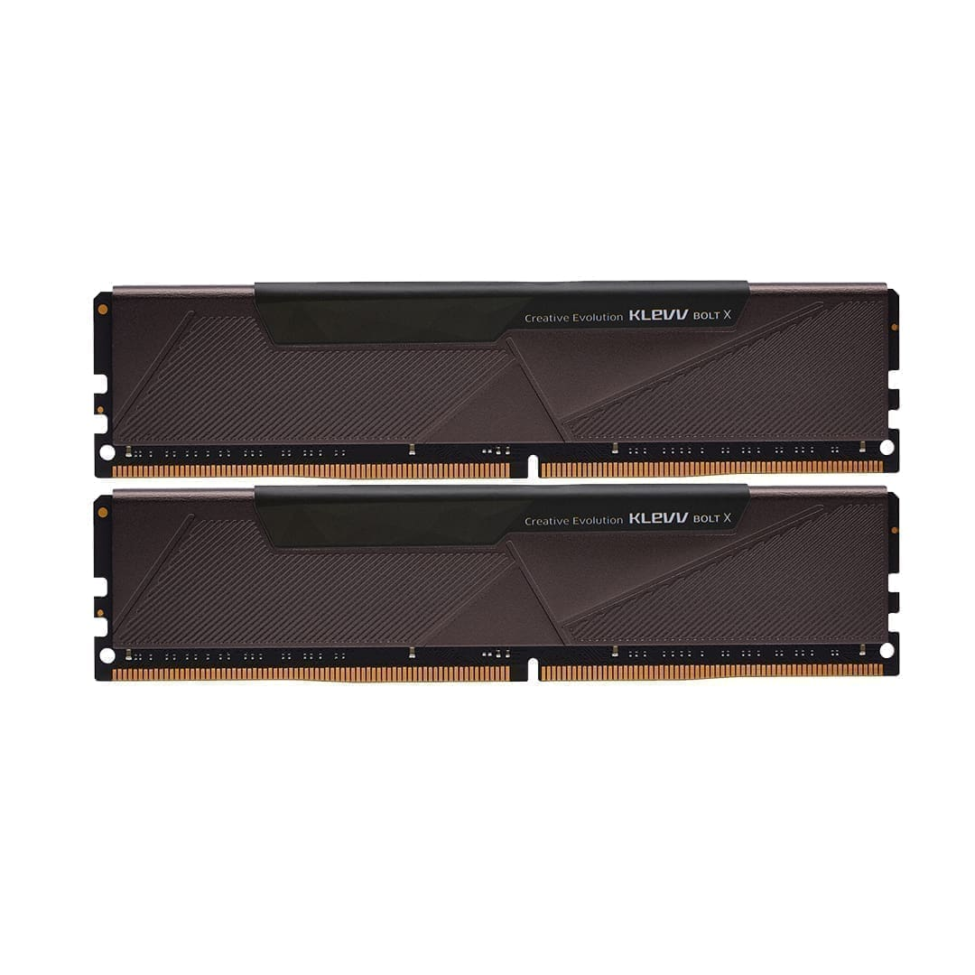 KLEVV BOLT X DDR4 3600MHz 32GB black desktop RAM angled product view