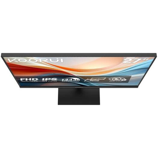 KOORUI E2711K 27-inch Full HD 144Hz black monitor angled product view