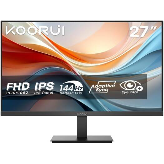 KOORUI E2711K 27-inch FHD 144Hz monitor front view for gaming setups in Dubai