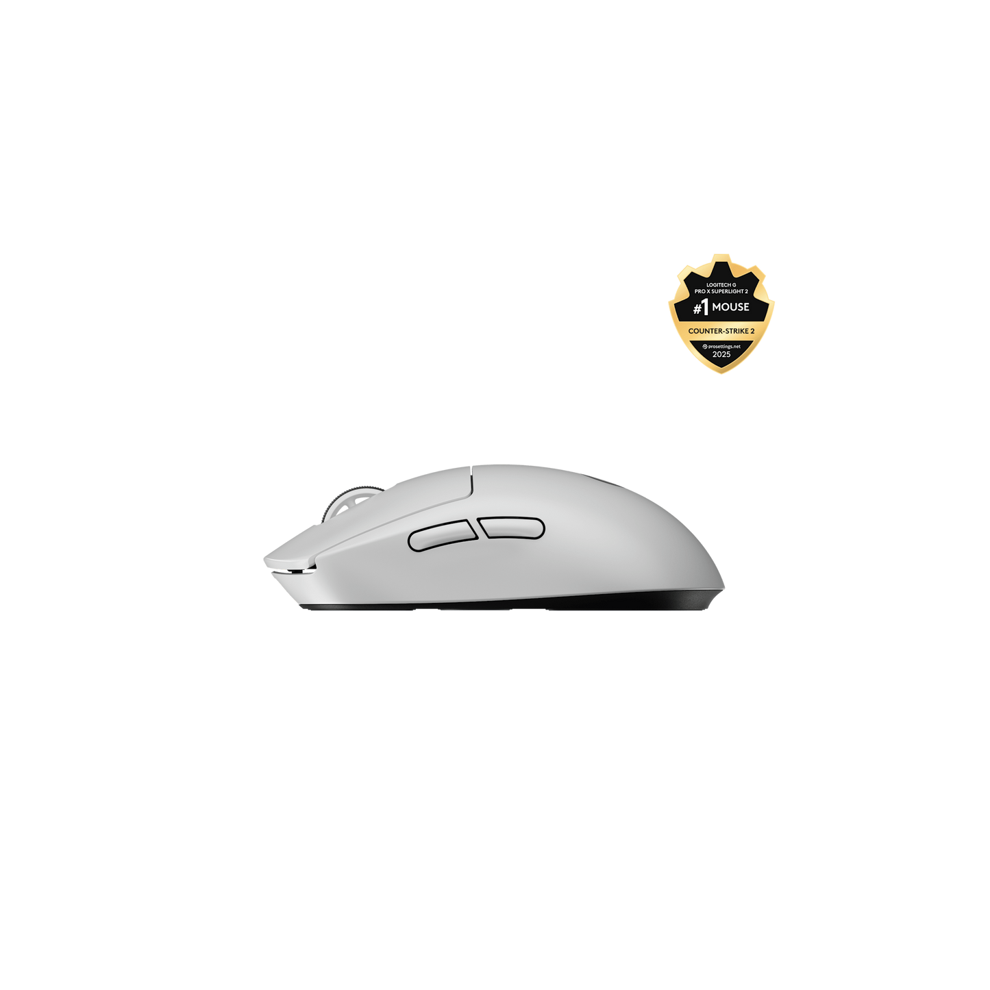 Logitech G PRO X SUPERLIGHT 2 white gaming mouse with HERO 2 sensor and LIGHTSPEED wireless