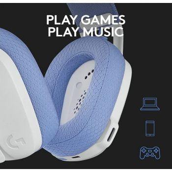 Logitech G435 LIGHTSPEED Wireless Gaming Headset Blue angled product view