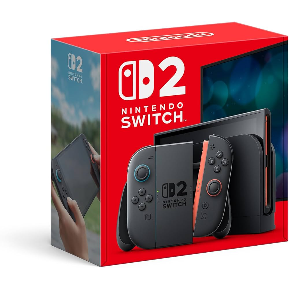 Nintendo Switch packaging with red lid featuring the Nintendo logo and product images on a white background.