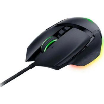Razer Basilisk V3 black ergonomic wired gaming mouse angled product view