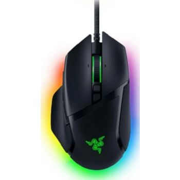 Razer Basilisk V3 wired RGB gaming mouse black front view for gaming setups in Dubai