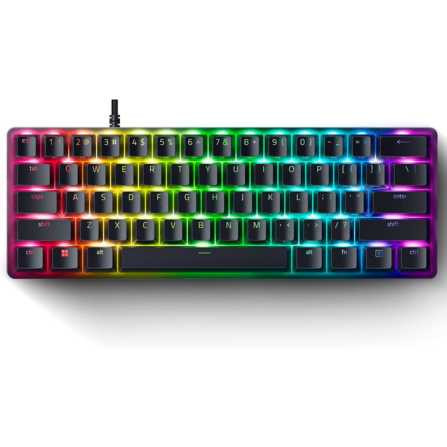 Razer Huntsman Mini RGB optical gaming keyboard with clicky Purple Switches