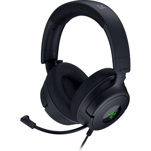 Razer Kraken V4 X Wired Gaming Headset Black front view for gaming setups in Dubai