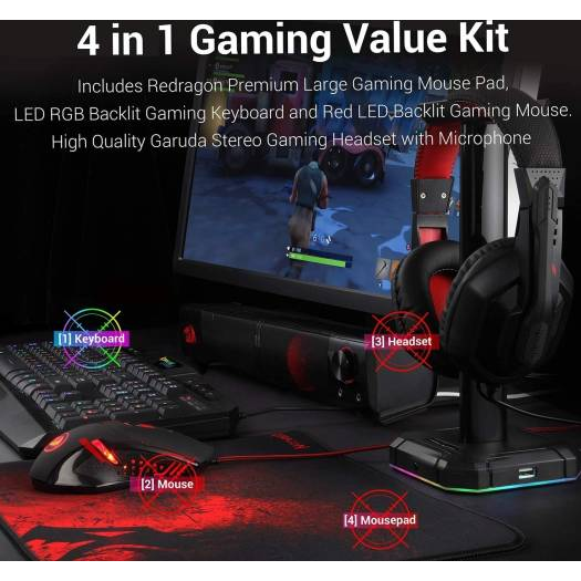 Redragon S101-BA-2 RGB backlit wired gaming keyboard product view