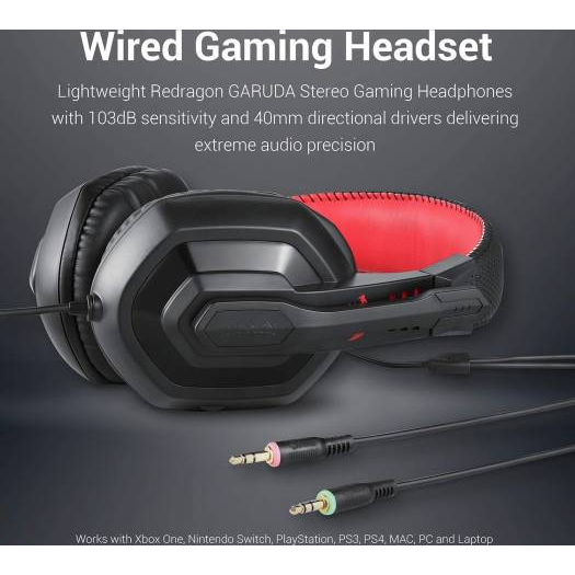 Redragon S101-BA-2 wired gaming mouse and headset with microphone for PC gaming