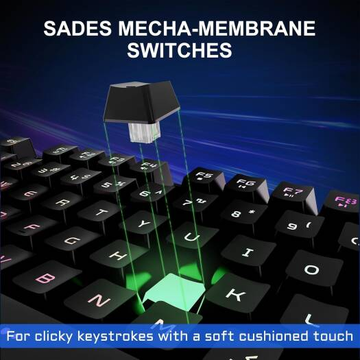 SADES SA-D10 Battle Ram RGB wired gaming mouse with up to 4000 DPI