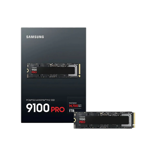 Samsung 9100 PRO 1TB PCIe 5.0 NVMe M.2 SSD front view for gaming PC builds in Dubai