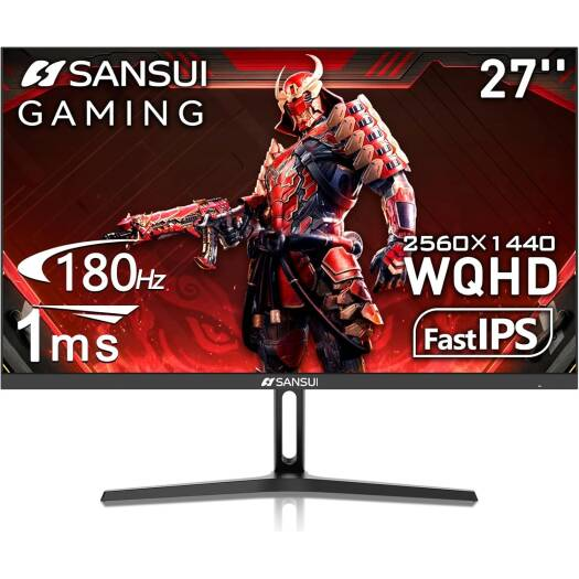 SANSUI ES-G27F2Q 27-inch QHD 180Hz gaming monitor front view for gaming setups in Dubai