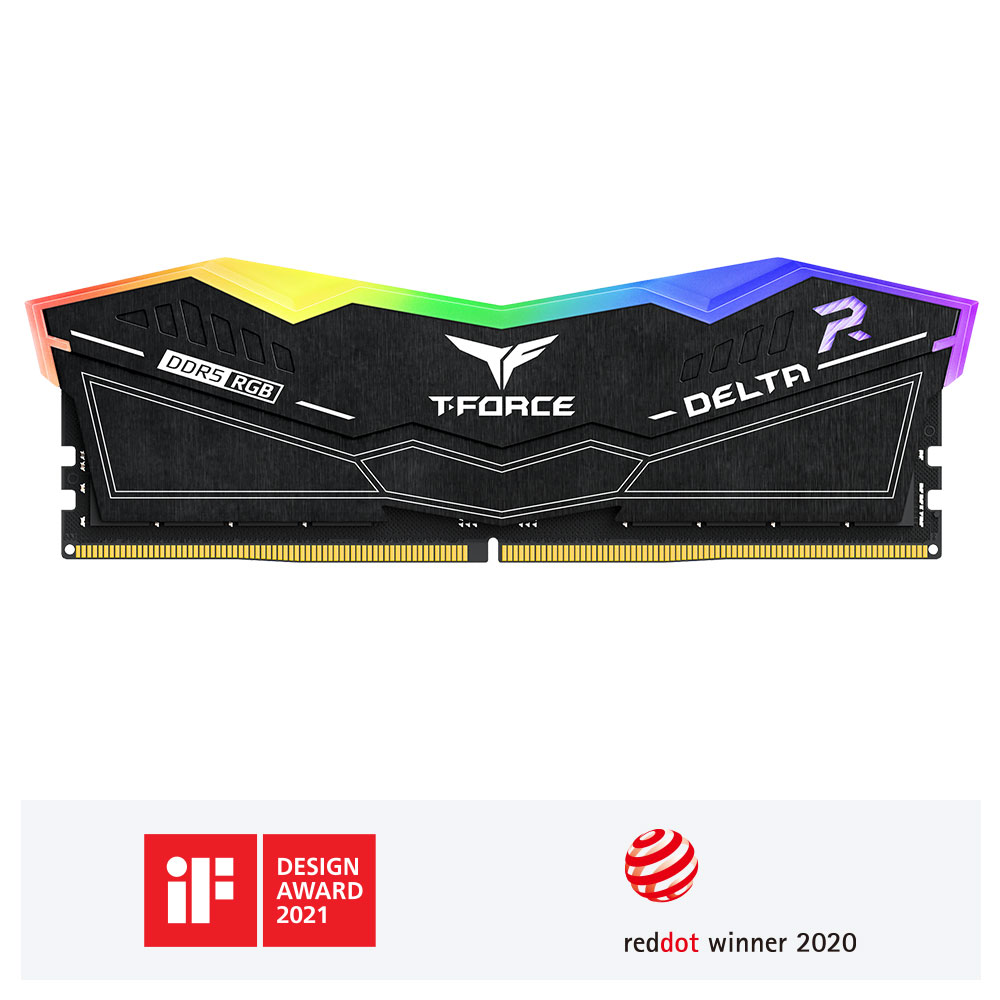 TEAMGROUP T-Force Delta RGB DDR5 6000MHz 2x16GB black RAM kit for DDR5 PC builds