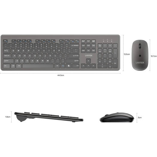 UNITEK SlimDuo wireless mouse for PC and laptop use