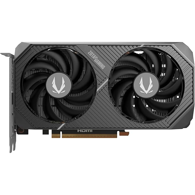 ZOTAC Gaming GeForce RTX 5060 Twin Edge OC 8GB GDDR7 graphics card angled product view